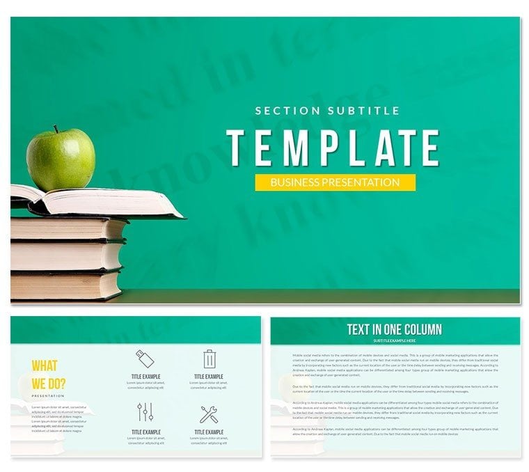 Knowledge book PowerPoint Template