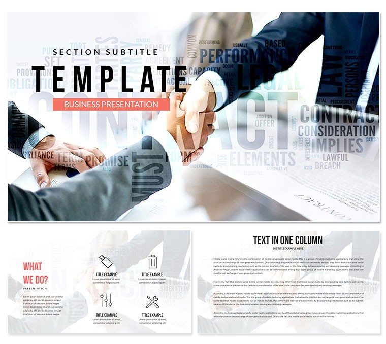 Contract PowerPoint Template Presentation