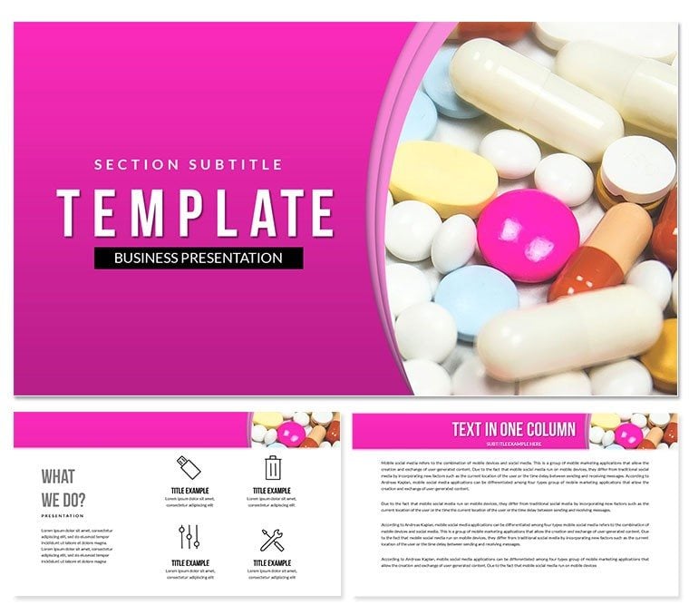 Reference book of Medicines PowerPoint Template