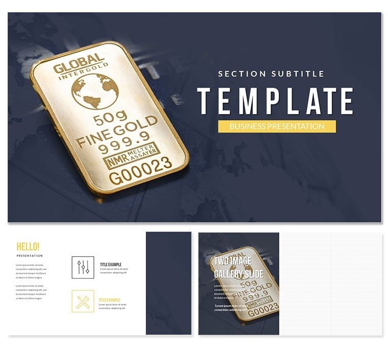 Global Gold - Price PowerPoint templates