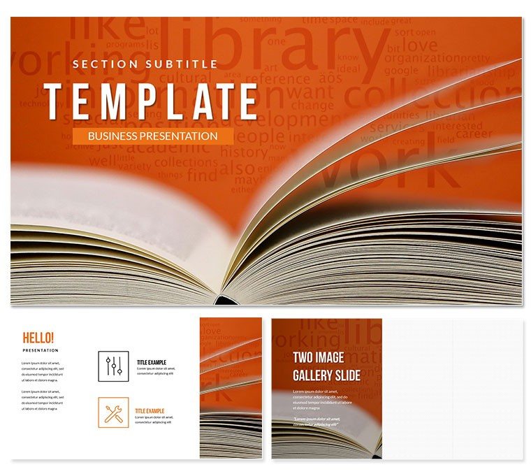 Digital library Book PowerPoint templates