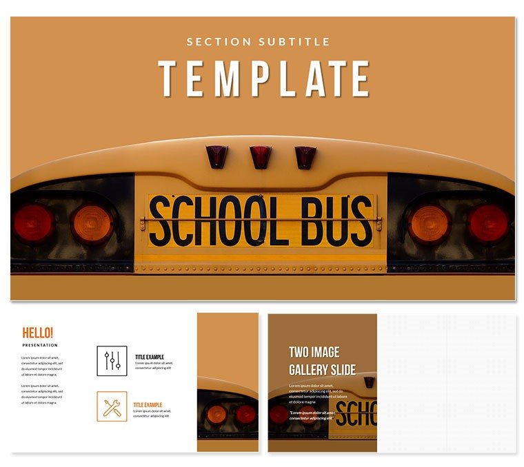 School Bus PowerPoint templates Presentation