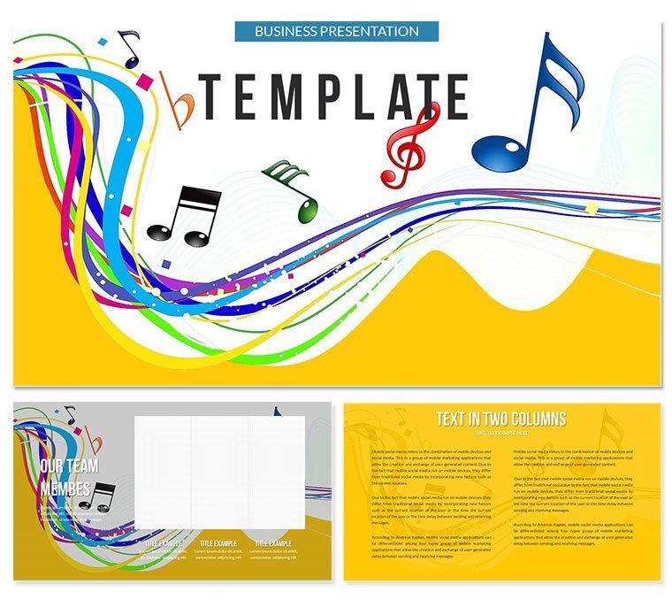 Play Music Online PowerPoint template