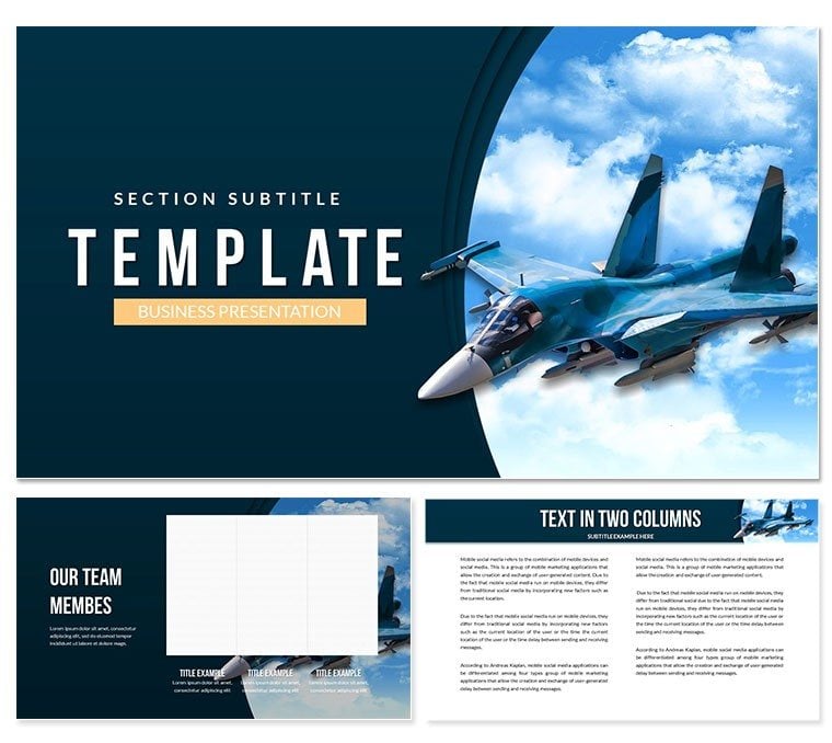 Combat Plane PowerPoint template Presentation