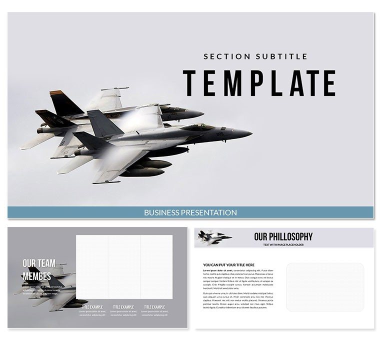 World Fighter Planes PowerPoint Template - Professional Infographic Presentation
