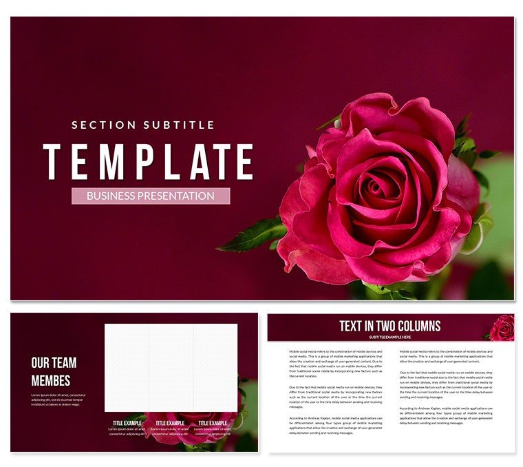 Flowers Rose PowerPoint templates