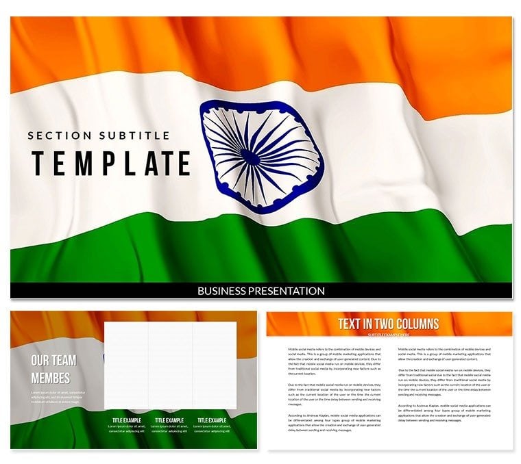 Indian Flag PowerPoint Template for Presentation