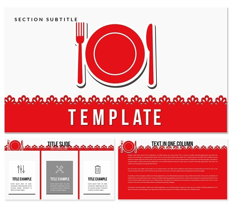 Culinary Recipes from Chefs Restaurants PowerPoint templates