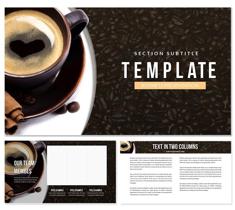 Hot Black Coffee PowerPoint Template