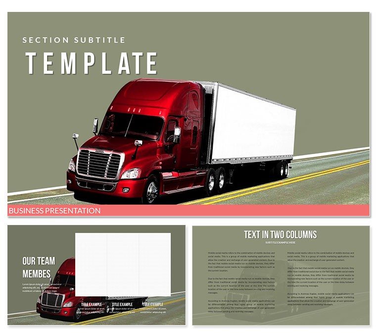 Transportation of goods PowerPoint Template