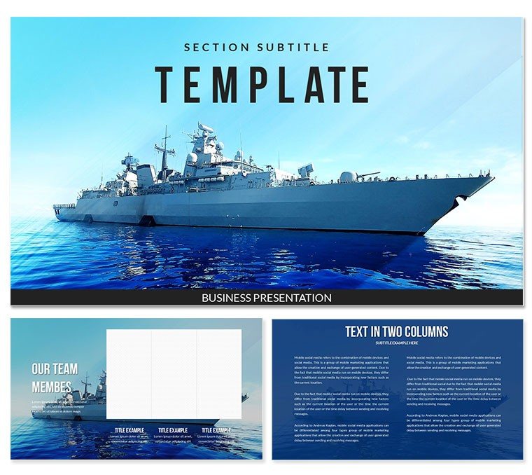 Navy, Maritime Force PowerPoint Template