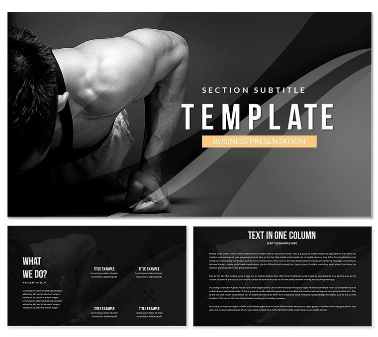 Push-ups from the floor: technique PowerPoint Templates