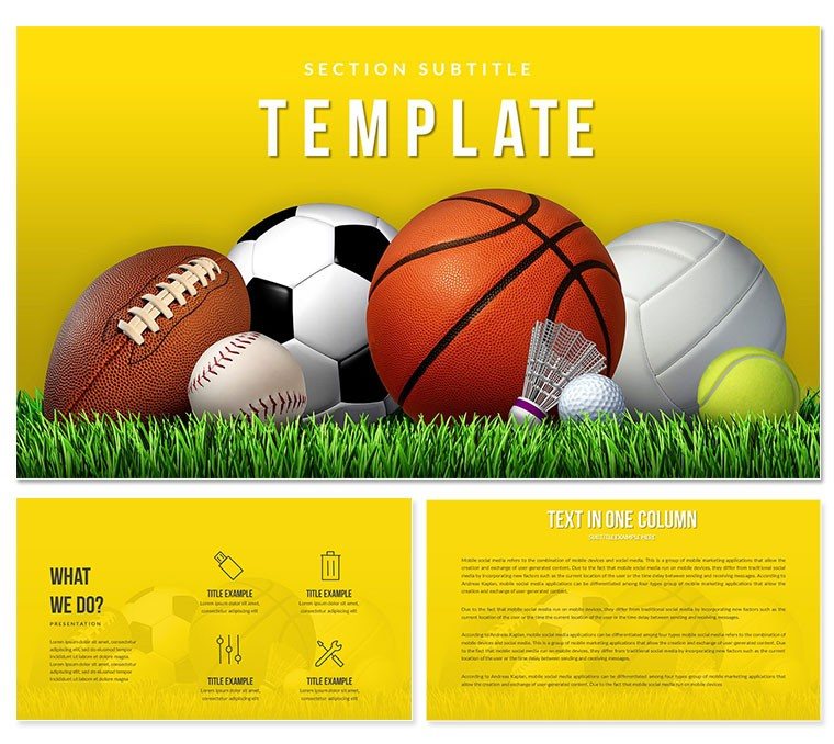 Sports Equipment PowerPoint Template - Download PPT