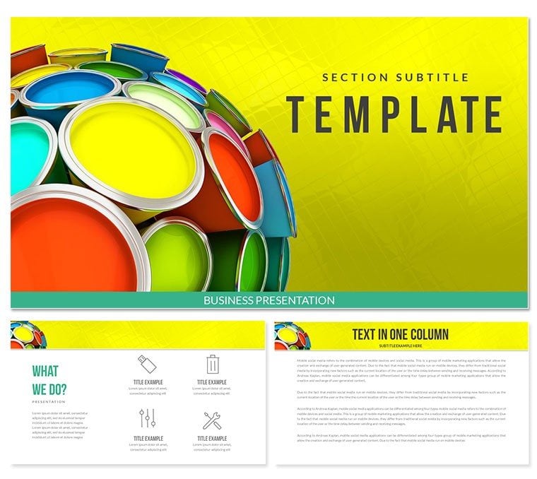 Paints price, paint for repair PowerPoint Template