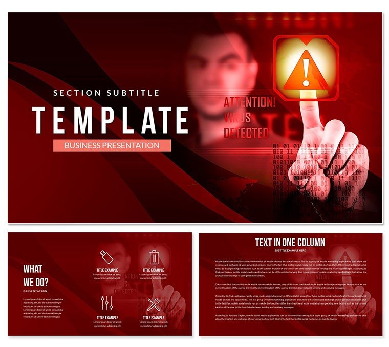 Attention! Virus Detected PowerPoint Template