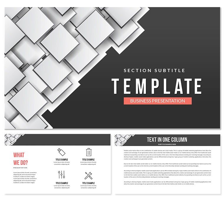 Squares PowerPoint Template - Professional Presentation Slides