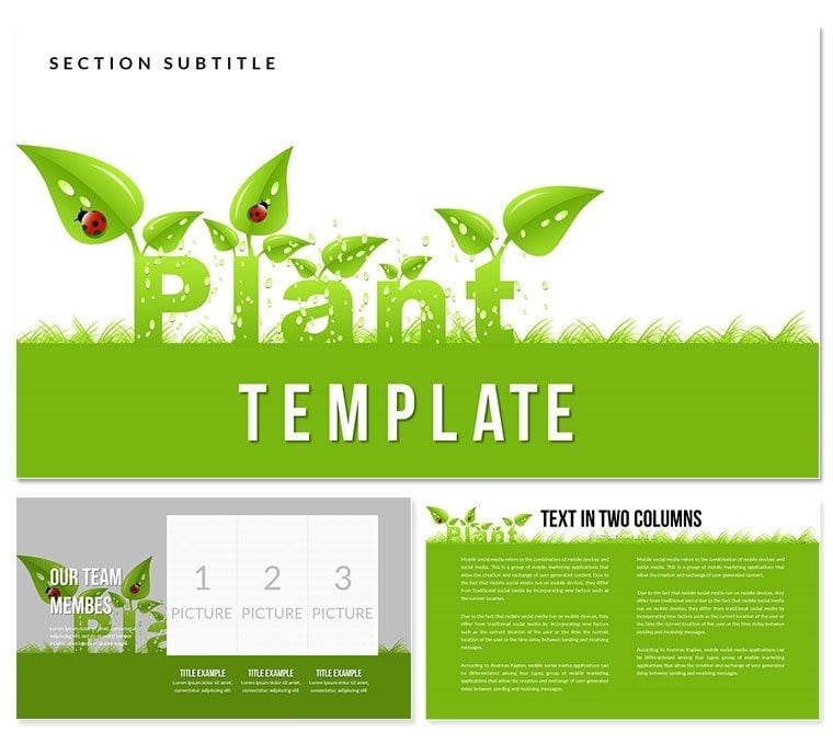 Green Plants PowerPoint templates