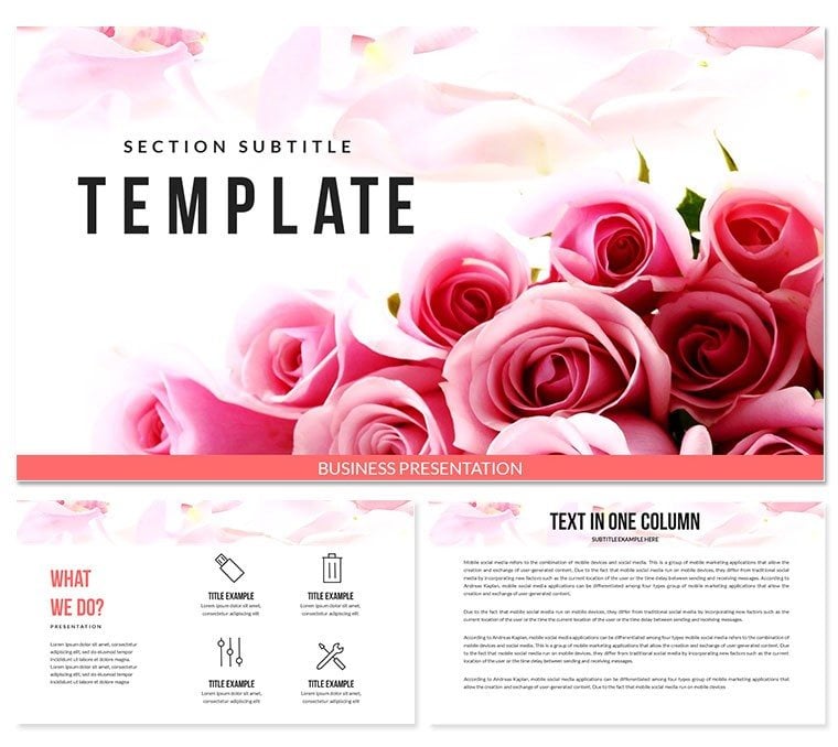 Delivery of Flowers Roses PowerPoint templates