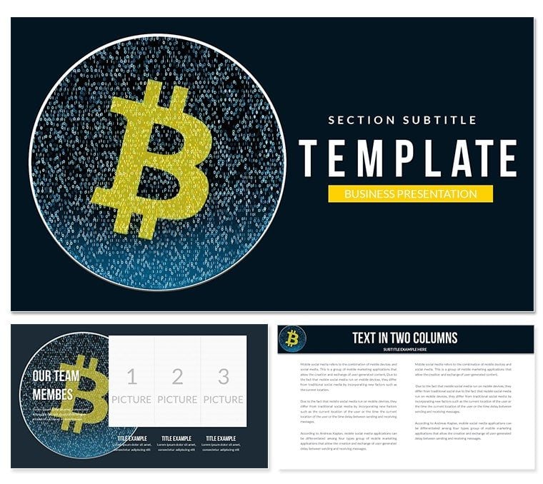 Bitcoin Course: Analysis, Forecast, Discussion PowerPoint templates