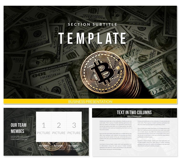Online Bitcoin Trading PowerPoint Template: Presentation