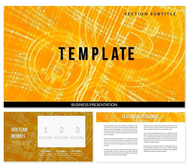 Bitcoin and cryptographic PowerPoint Templates