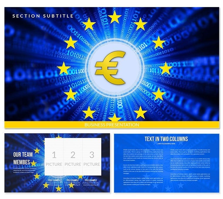 European Union : Euro currency PowerPoint templates