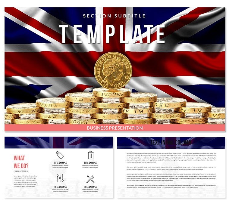 Currency of Great Britain - Pound Sterling PowerPoint templates