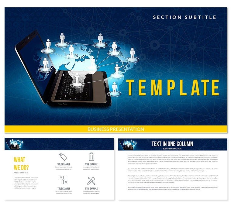 Computer Networking and Telecommunication PowerPoint templates