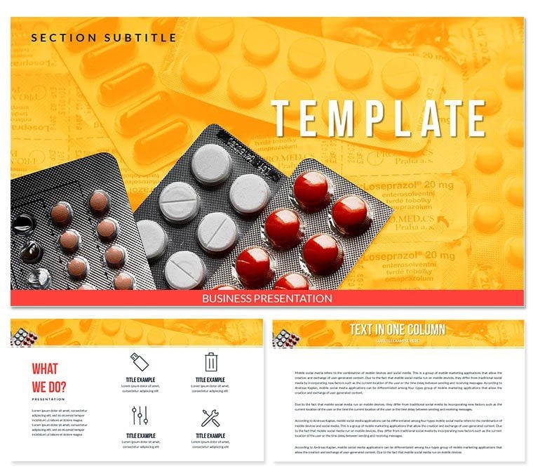 Treatment with Tablets PowerPoint templates
