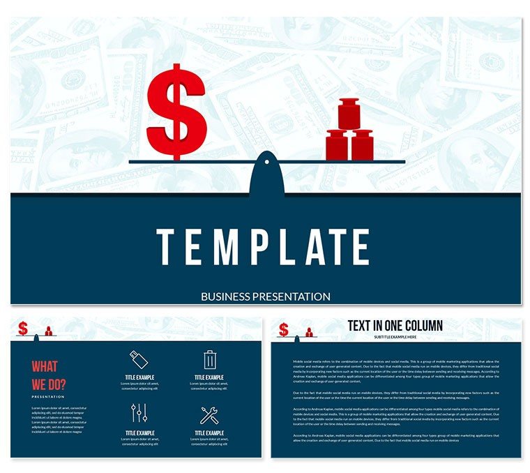 Dollar Weight Scale PowerPoint templates