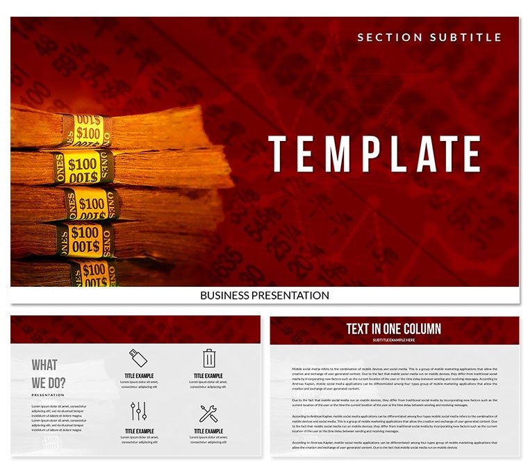 Bundle of Banknotes PowerPoint template