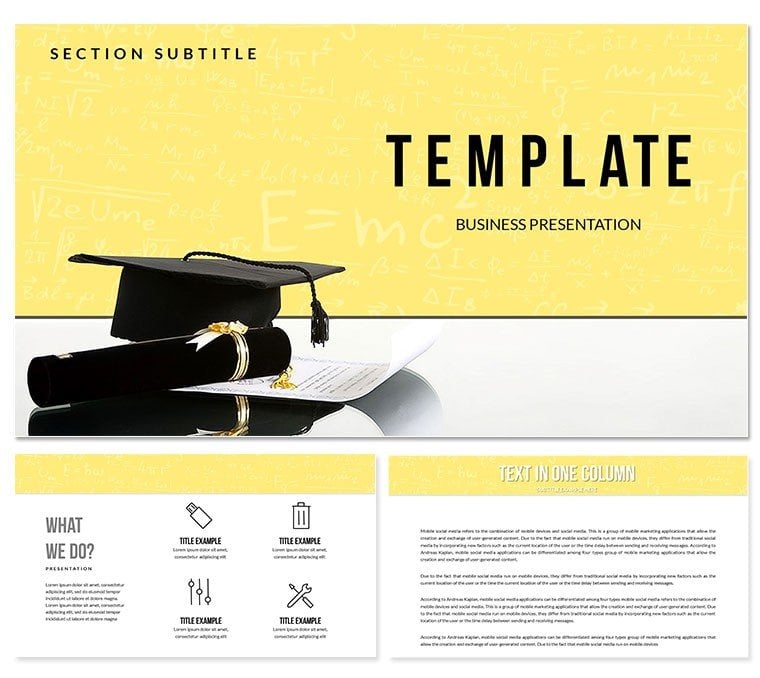 Education Graduate Diploma PowerPoint template