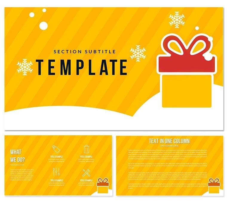 Vector Image of Christmas Present PowerPoint templates