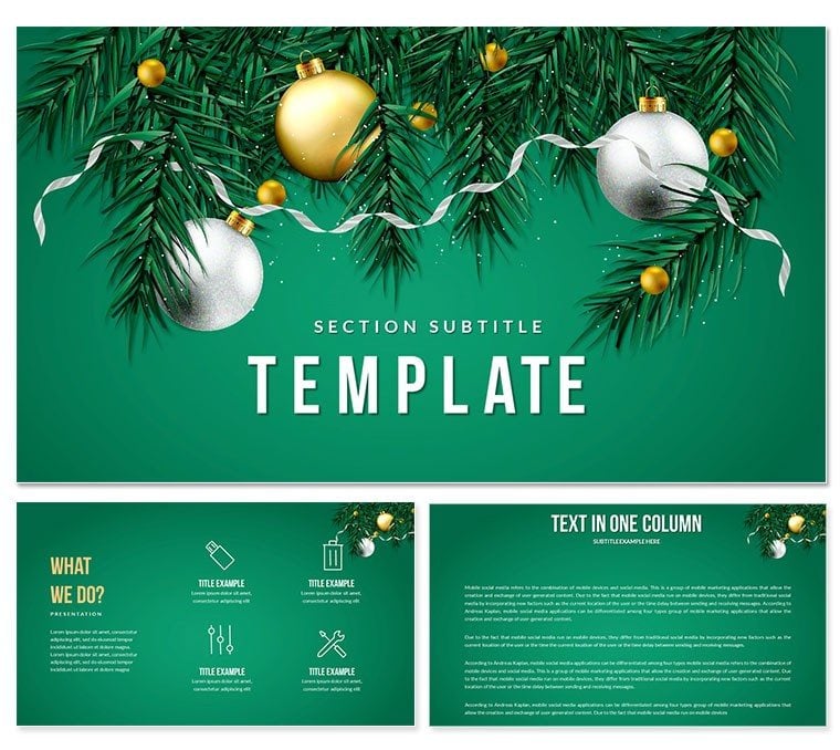 Ideas for Decorating Christmas Tree PowerPoint Template - Download Now