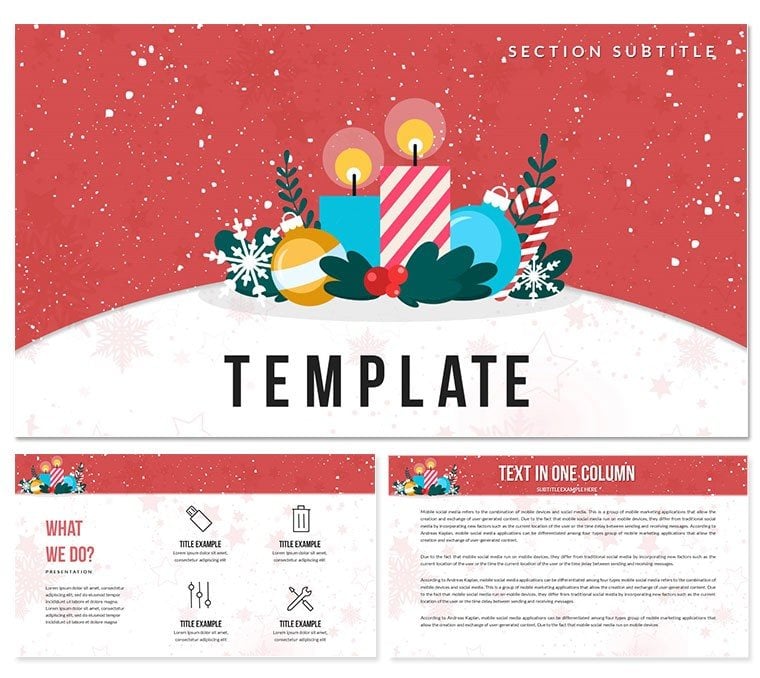 Congratulations on Christmas: Please Relatives PowerPoint templates