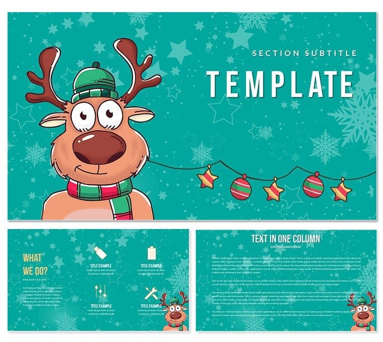 Christmas Deer PowerPoint templates