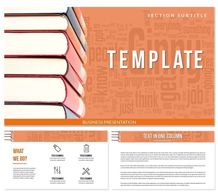 Knowledge Books PowerPoint templates