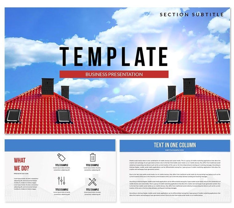 House Roof PowerPoint Template | Presentation Slides & Themes