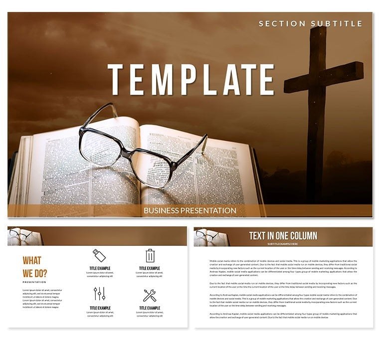 Religious Knowledge PowerPoint template, Background for Presentation