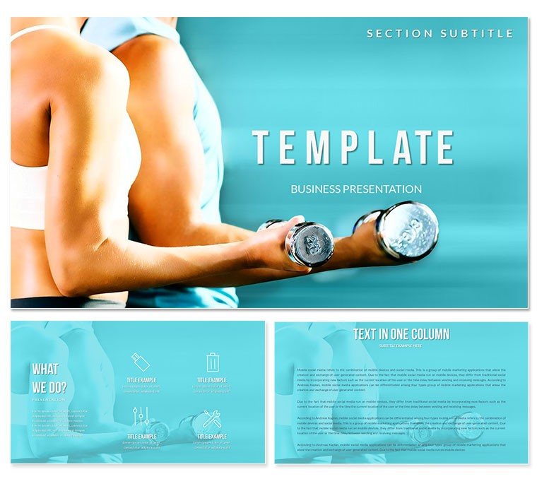 Exercises with Dumbbells PowerPoint templates