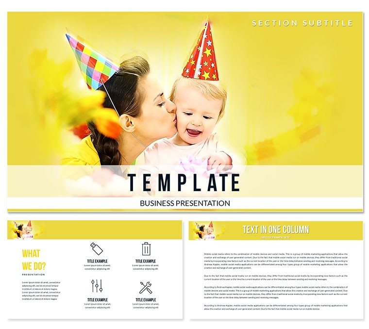 Celebrate Child Birthday PowerPoint templates
