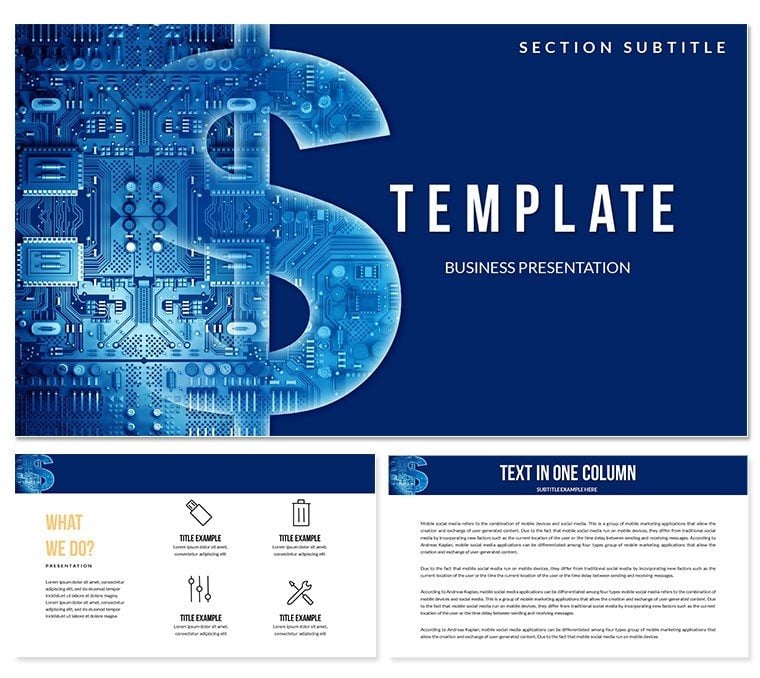 Digital Currency Dollar PowerPoint templates