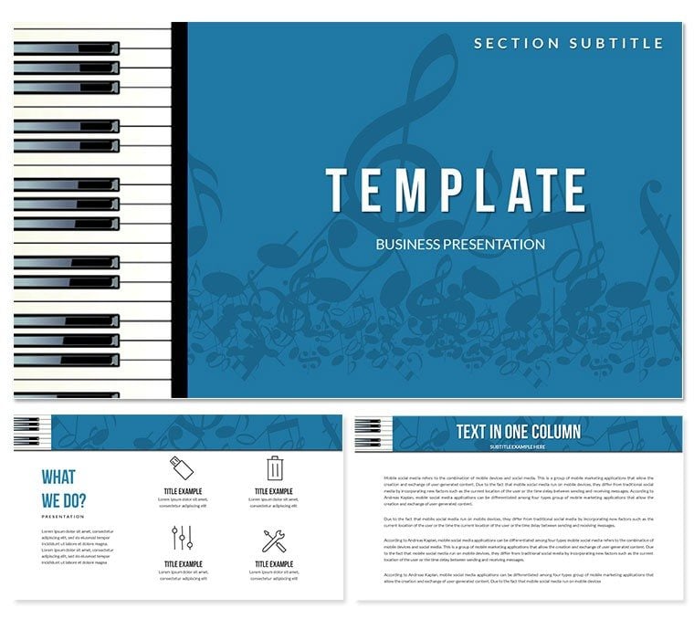 Piano Notes and Keys PowerPoint templates