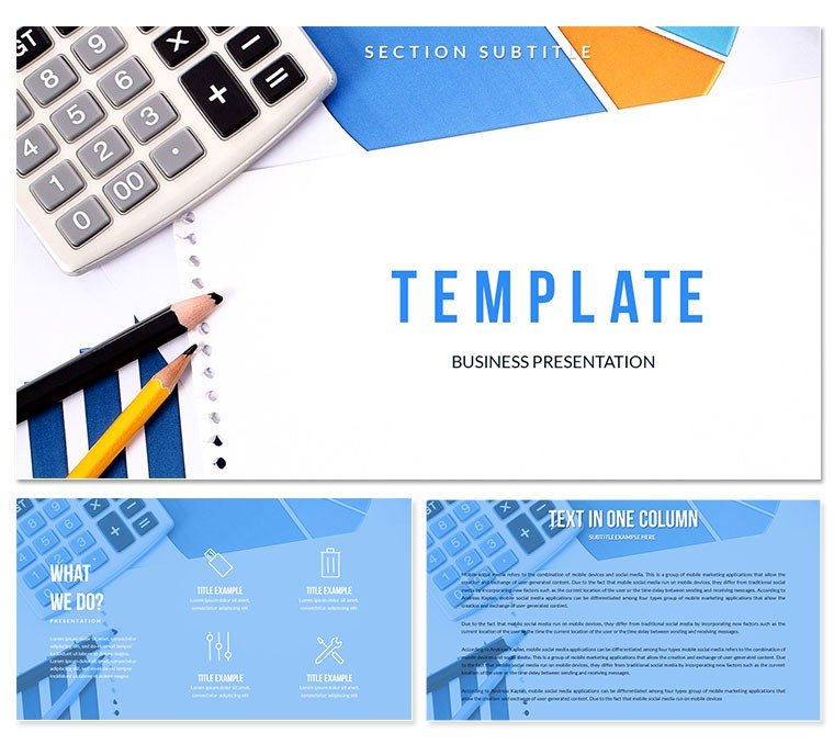 Trading calculations, Workbook PowerPoint templates