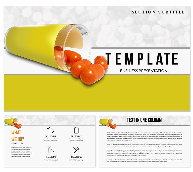 Medicine : Glass and Pills PowerPoint templates