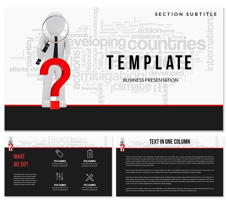 Finding Solutions To Issues PowerPoint template