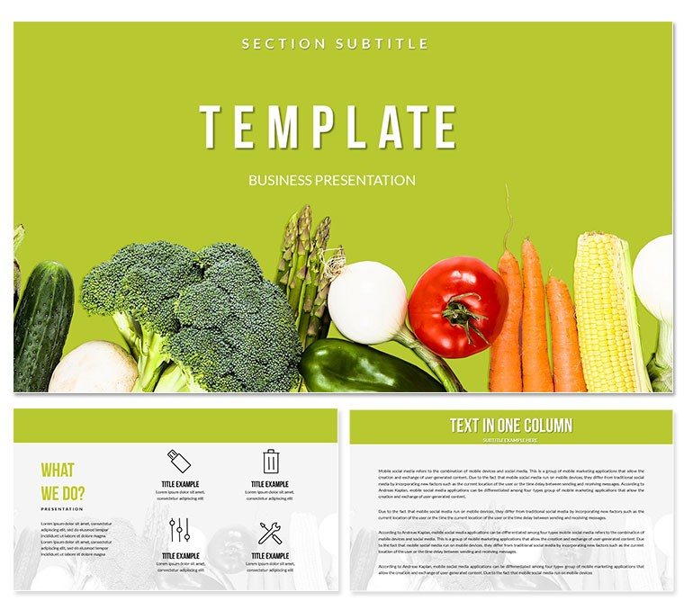 Fresh and Colorful Vegetables PowerPoint Template