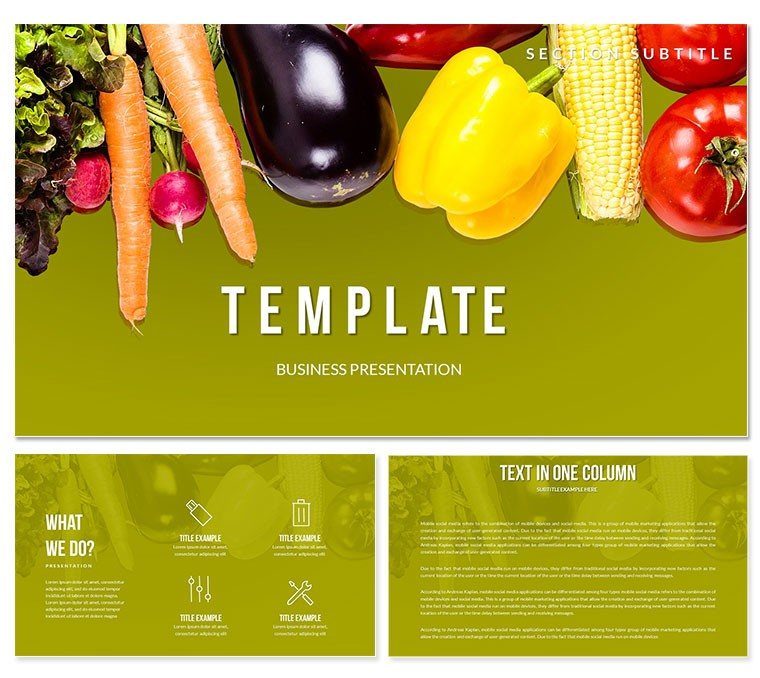Recommendations - Most Useful Vegetables PowerPoint templates