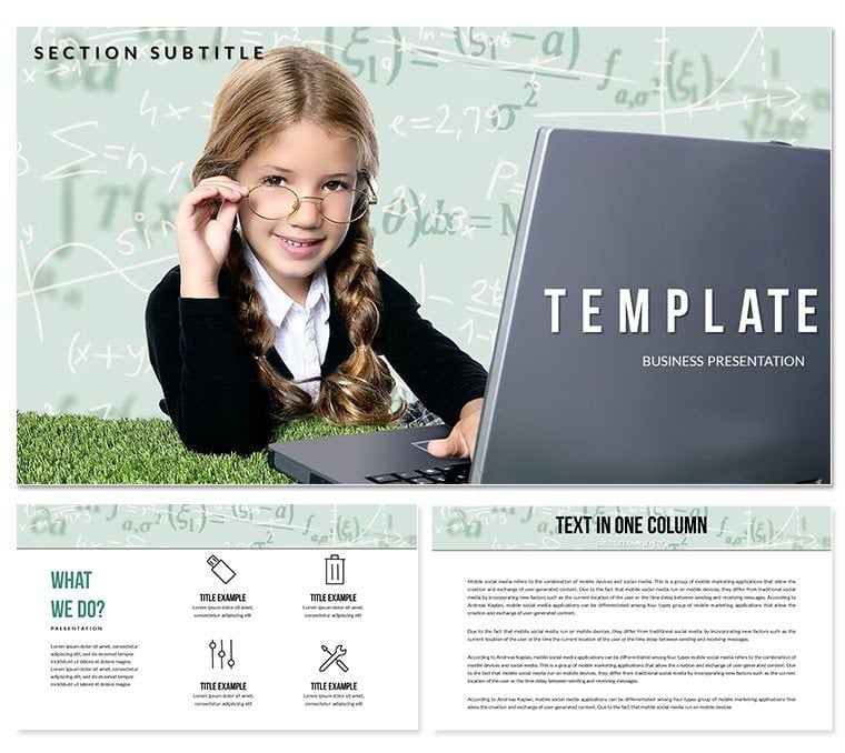 Kids Computer Lessons PowerPoint templates