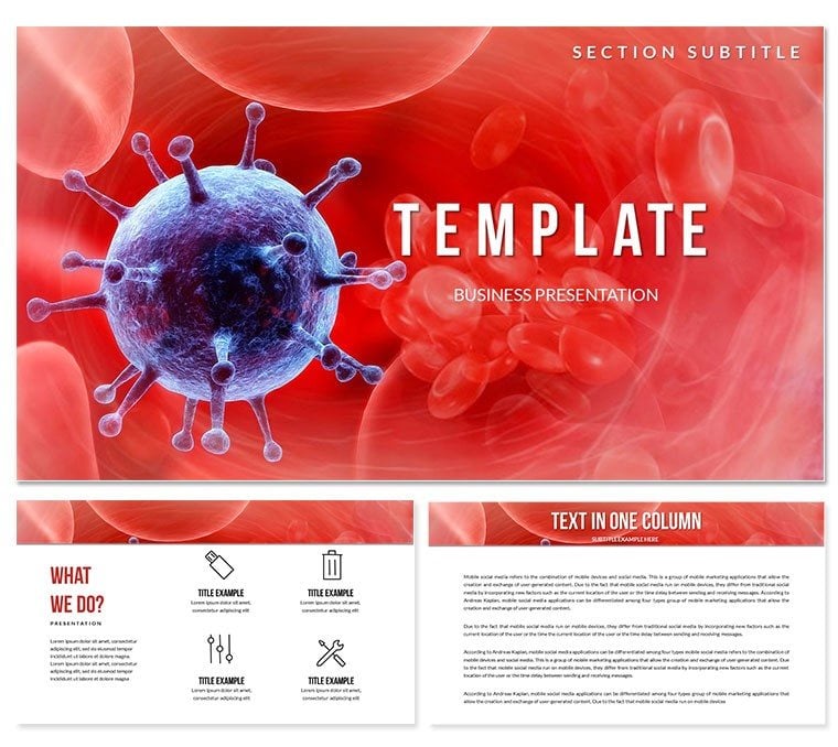 Viral Infection Background PowerPoint Template - Presentation
